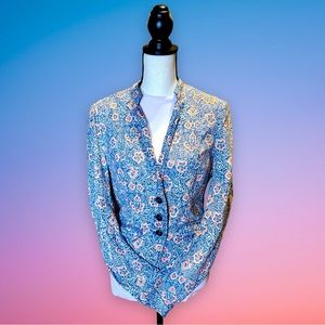Free People Floral Sport Jacket Blazer- Women’s Size 6 Spring Summer